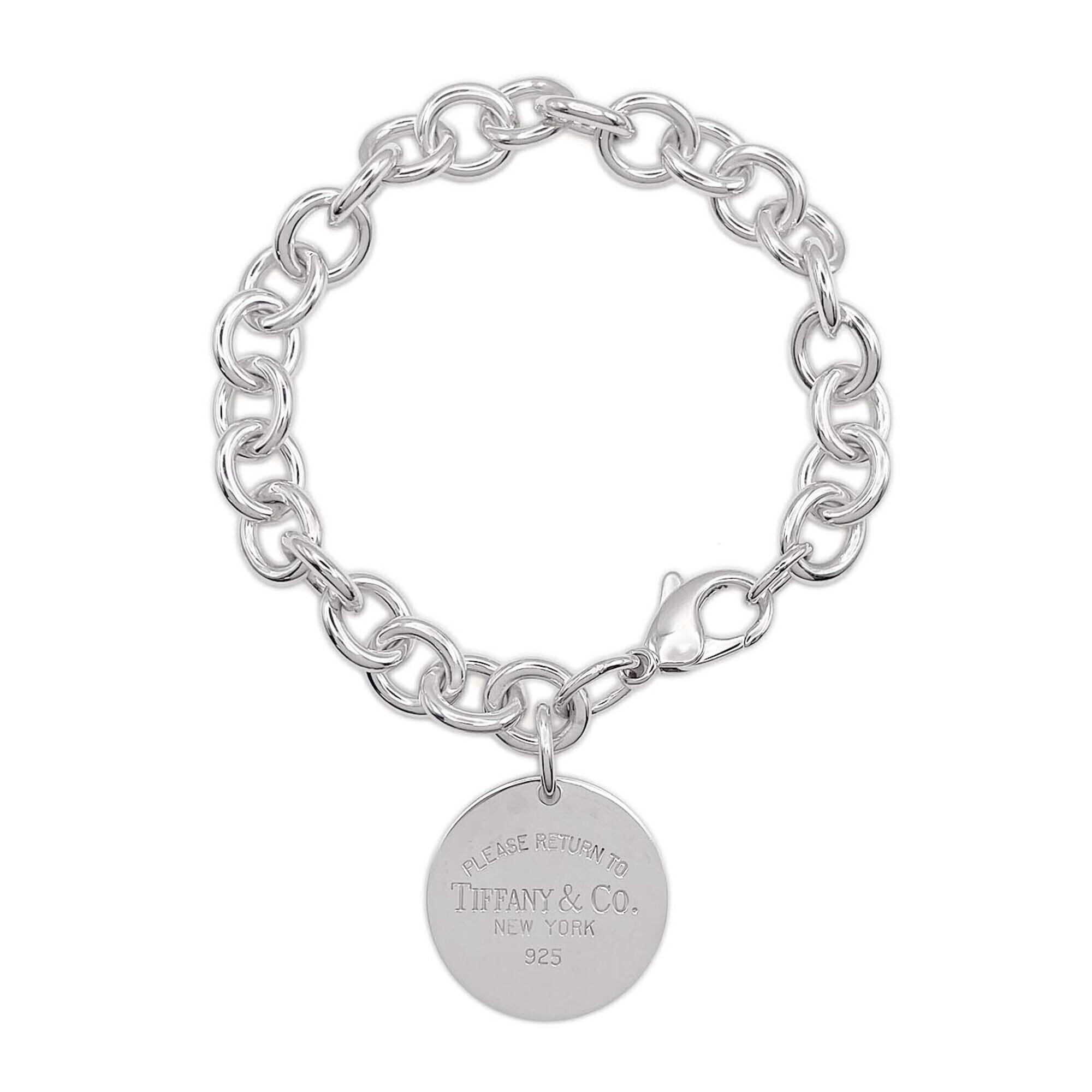 Tiffany&Co. Tiffany Return To Round Tag Chain Bracelet Bangle Sv925 Men's Wom...